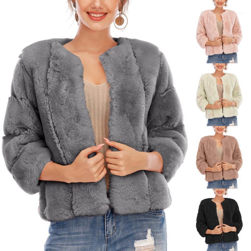 

Fashion Warm Cardigan Jacket Casual Ladies Comfortable Solid Faux Fur Coat Female Winter Long Sleeve Streetwear Womens Outerwear Women' Jac, Beige