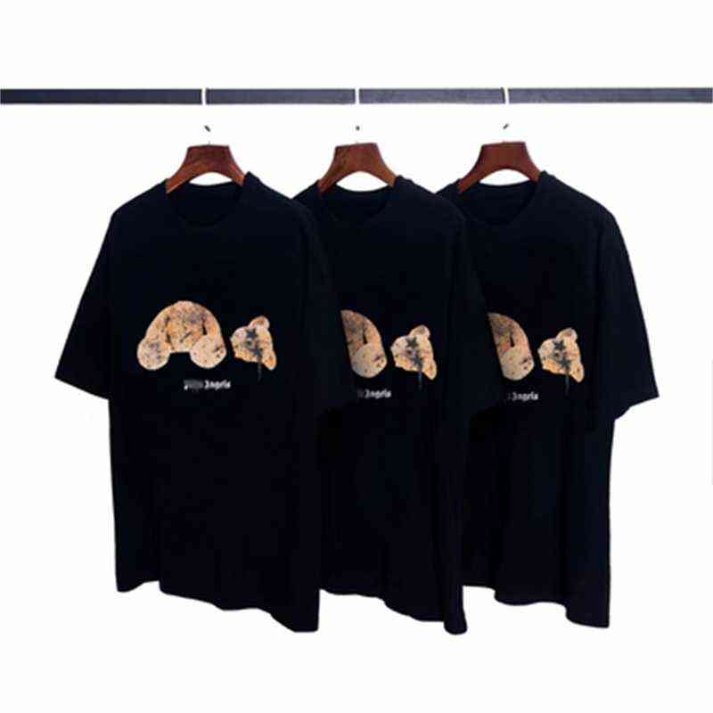

T-shirt Palm Star Eye Beheaded Bear Angels Short Sleeve Men' and Women' Lovers' Palmangel Bear Fashion, White
