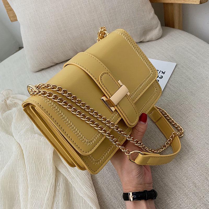 

Shoulder Bags Ladies Small Square Bag 2022 Fashion Quality Solid Color Messenger PU Leather Women's HandbagsShoulder, Black