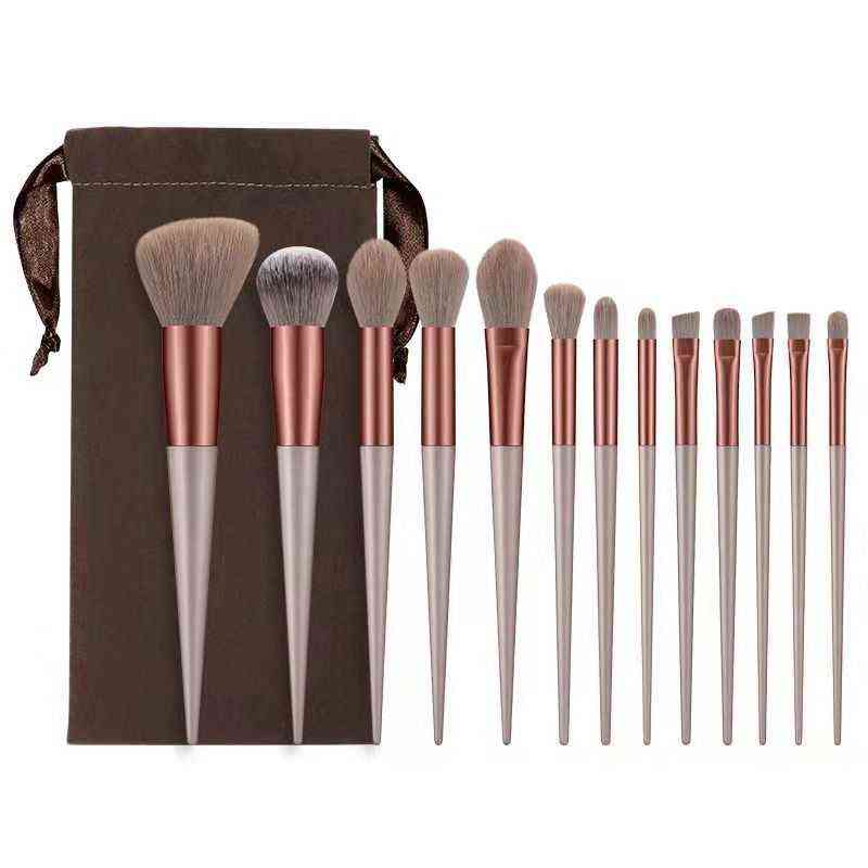 

NXY Makeup Brushes 13pcs Soft Fluffy Kit for Cosmetics Foundation Blush Powder Eyeshadow Kabuki Blending Make Up Brush Beauty Tools 0406