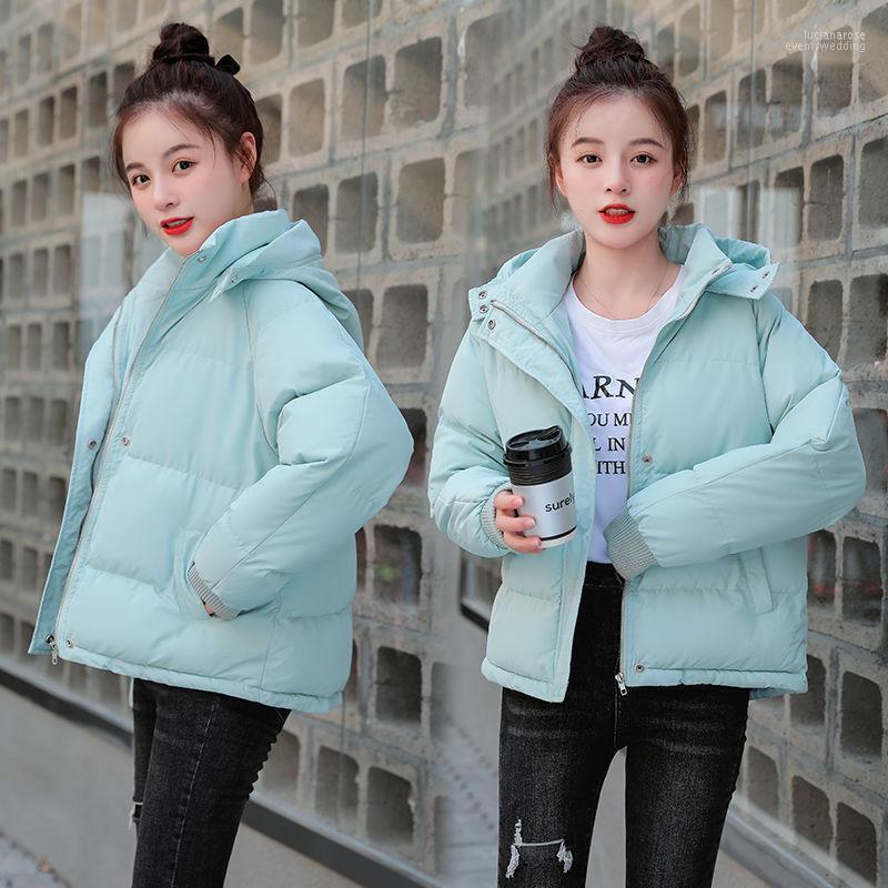 

Women's Down & Parkas 2022 Winter Cotton Parka Jacket Women Loose Warm Short Coats Woman Casual Long Sleeve Lady Hooded Outwear L840 Luci22, Creamy-white