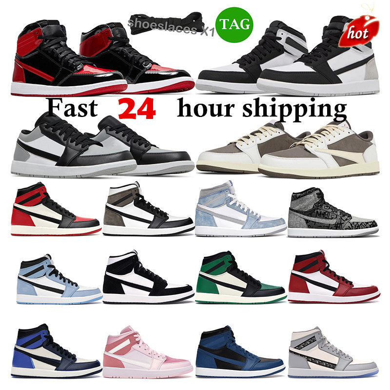 

TOP men basketball shoes 1 OG Reverse Mocha 1s Chicago j1 Black White Rebellionaire Bred Patent Georgetown women mens sports sneakers trainers, 49