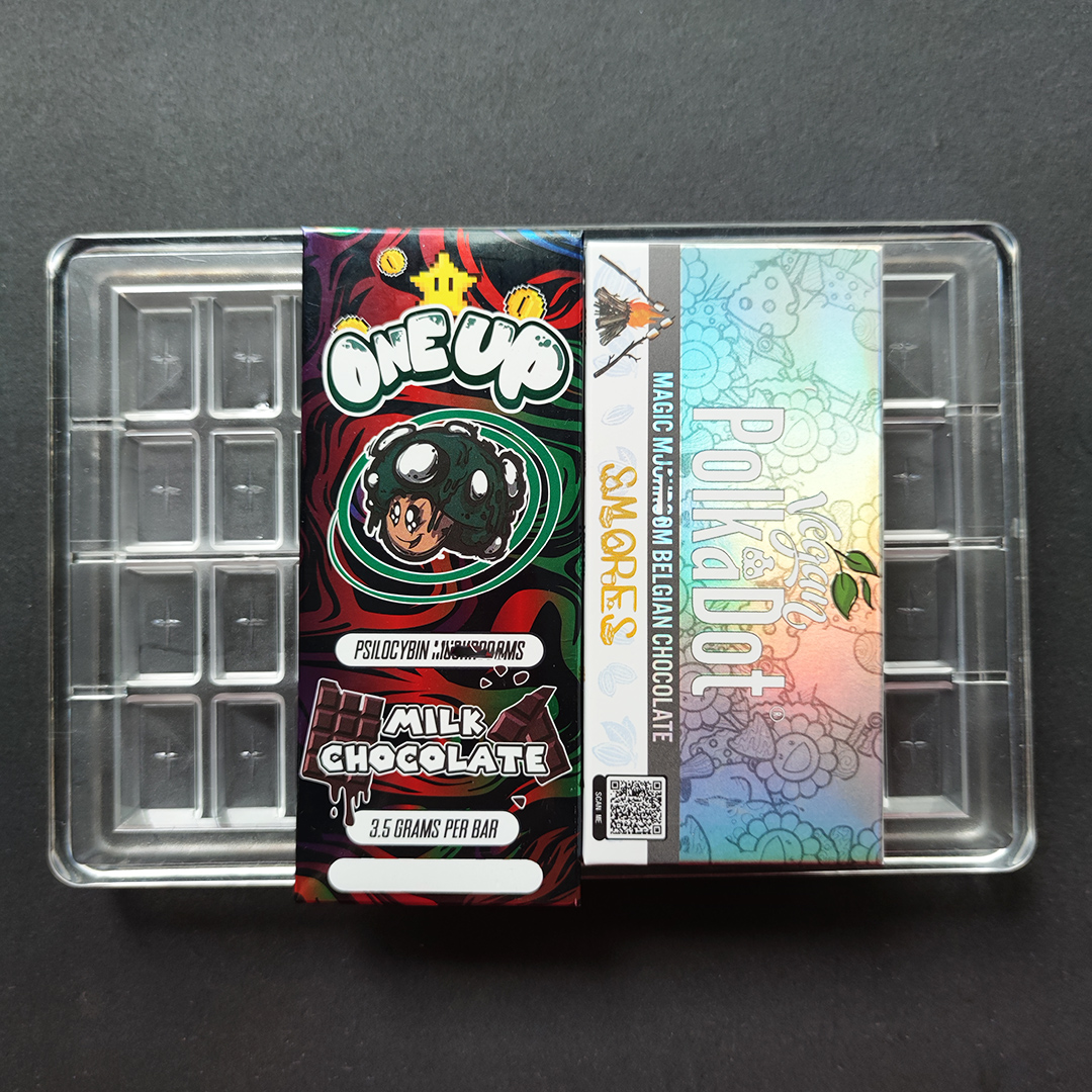 

12 Grid One Up Chocolate Mold Mould Compitable with OneUp Chocolate Packing Boxes Mushroom Shrooms Bar 3.5G 3.5 grams Oneup Packaging Pack Package Box