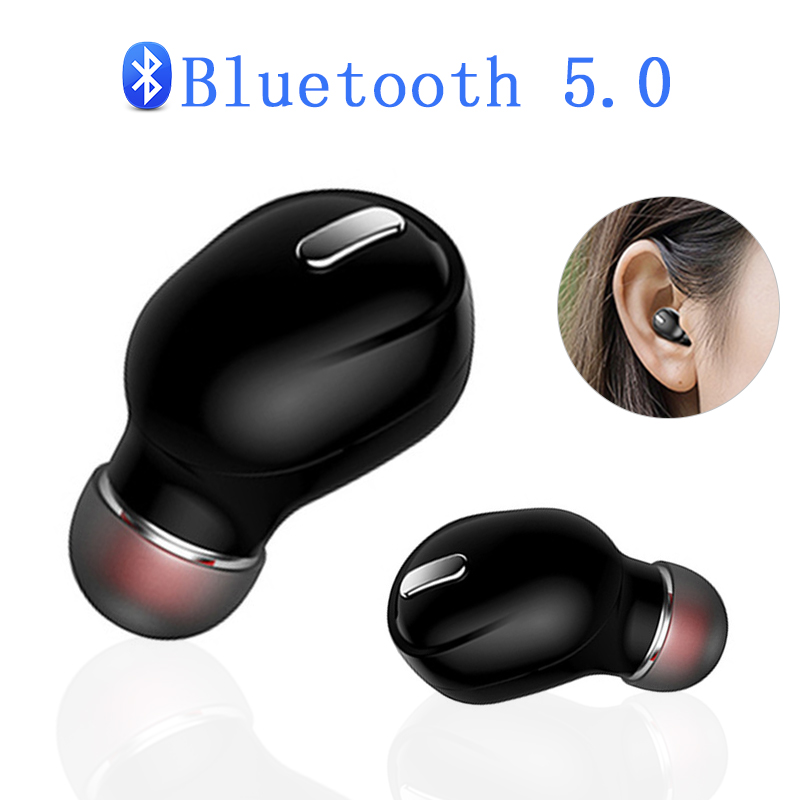 

(single)1pc Mini X9 X8 Wireless Earbud Earphones In-ear long Standby Time Bluetooth 5.0 Earphone 3D Sound For Samsung LG, Black