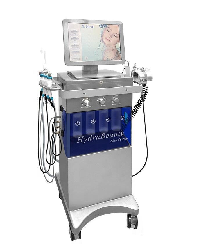 10 probes multi-functional 9 in 1 diamond hydra dermabrasion oxygen facial machines for face deep clean facial skin beauty hydra equpment