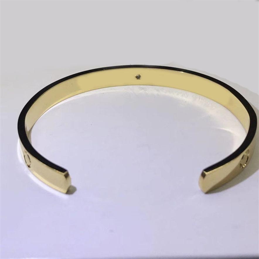 

opening C Bangle women stainless steel screwdriver couple gold bracelet men fashion jewelry Valentine Day gift for girlfriend acce289E