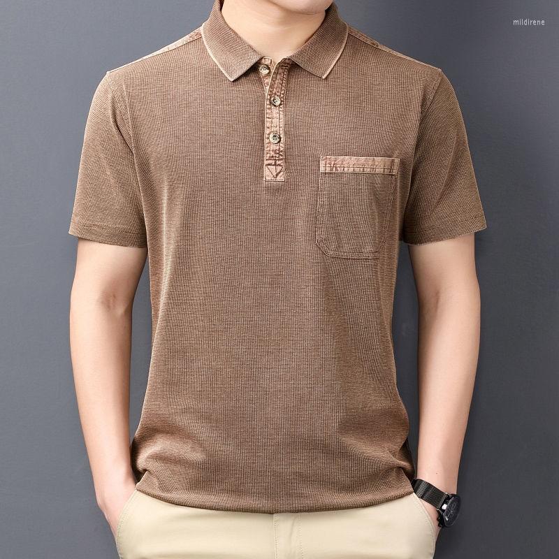 

Men's Polos Men 2022 Summer Fashion Pocket Shirt Solid Colors Short Sleeve Tee Shirts Male Slim Fit Casual Tops Homme A32Men's Men'sMen's Mi, Kase
