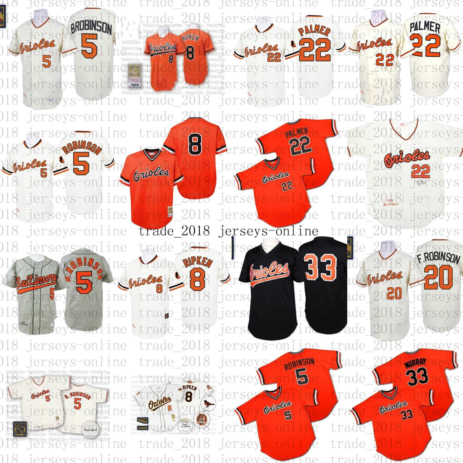 

Cheap Men' Mitchell and Ness BaltimoreS #22 Jim Palmer 5 Brooks Robinson 8 Cal Ripken 33 Eddie Murray Throwback Jersey 50, As picture