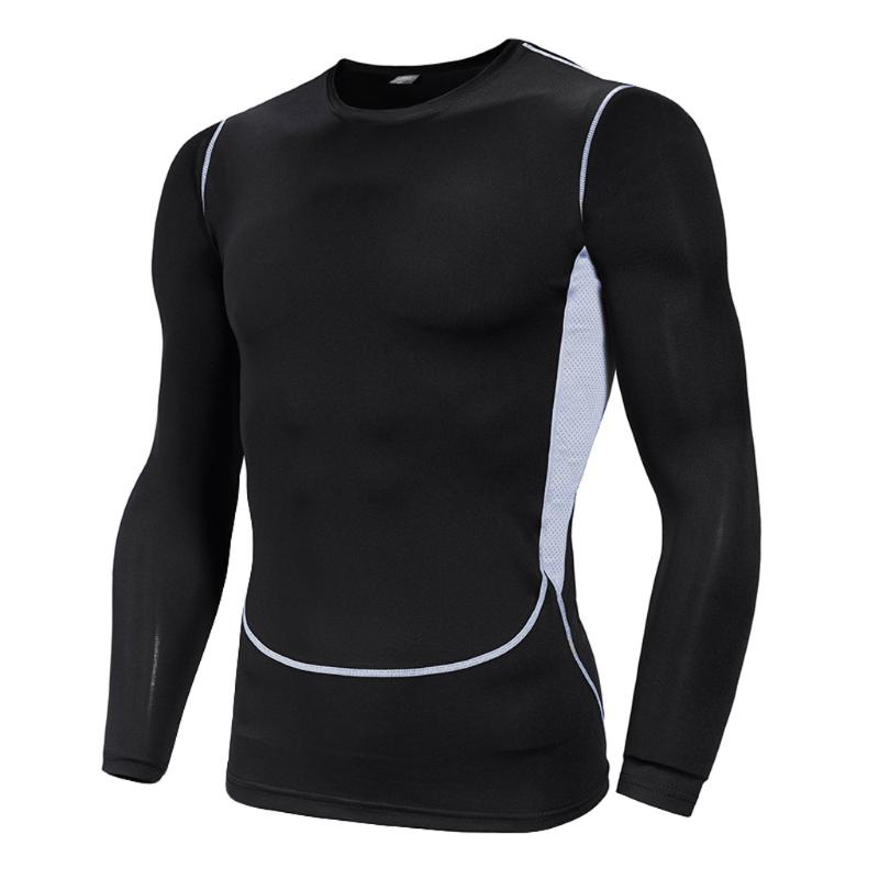 

Men's T-Shirts Fast Drying Fitness T Shirts Plus Size Breathable Sports Tight Long Sleeve Tops Gym Running Workout Large Big Sportwear, Black