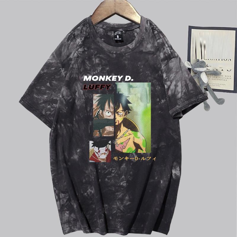 

Men's T-Shirts Anime One Piece Tshirt Novelty Fashion Print Short Sleeve T-Shirt Summer Harajuku Tops Male, Black