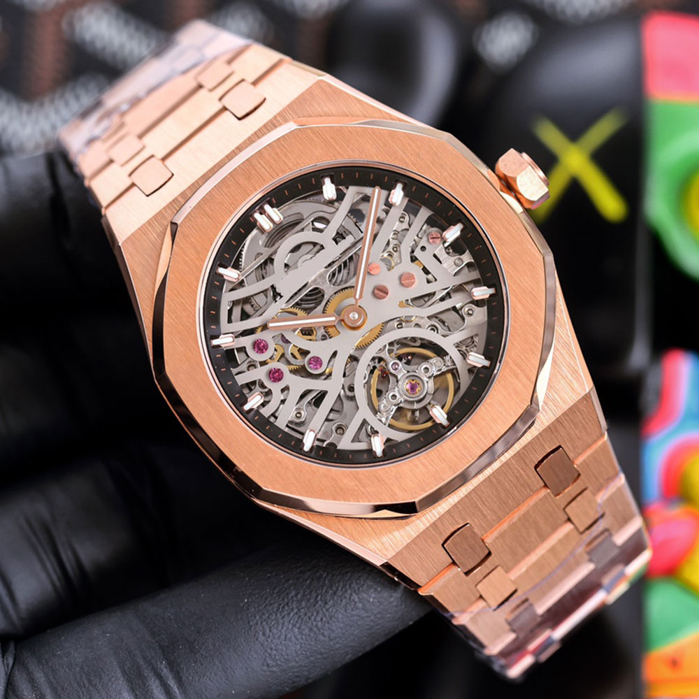 

Hollow Out Mens Watch Automatic Mechanical Watches 45mm Sapphire Business Wristwatches Men Wristwatch Super Luminous Montre de Luxe, Colour 2
