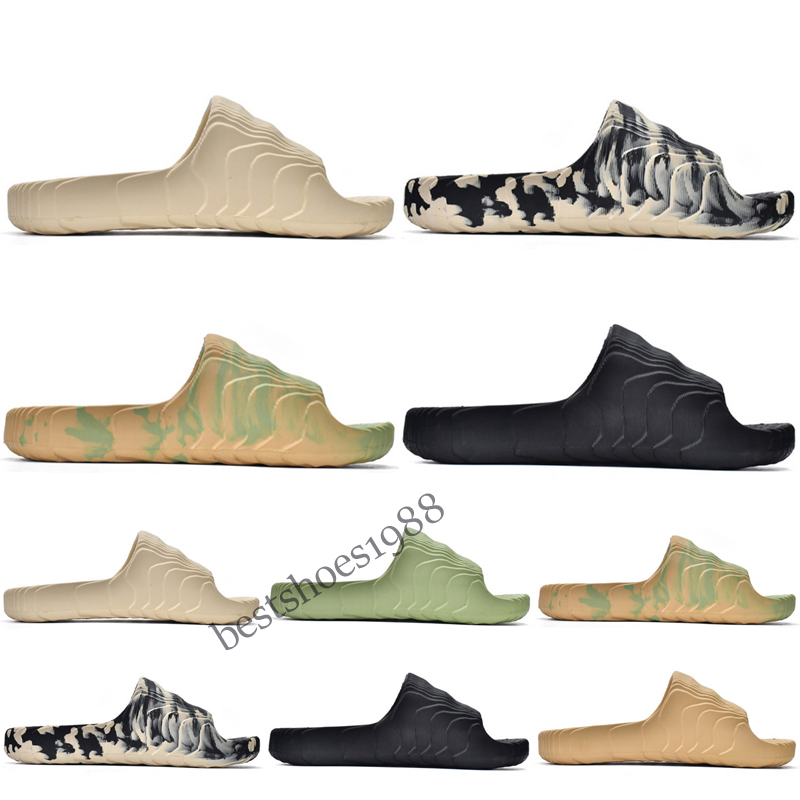 

men women designer slippers 22 summer fashion sandals Black Grey Desert Sand Magic Lime mens outdoor indoor non-slip shoes size 36-45, Color 1