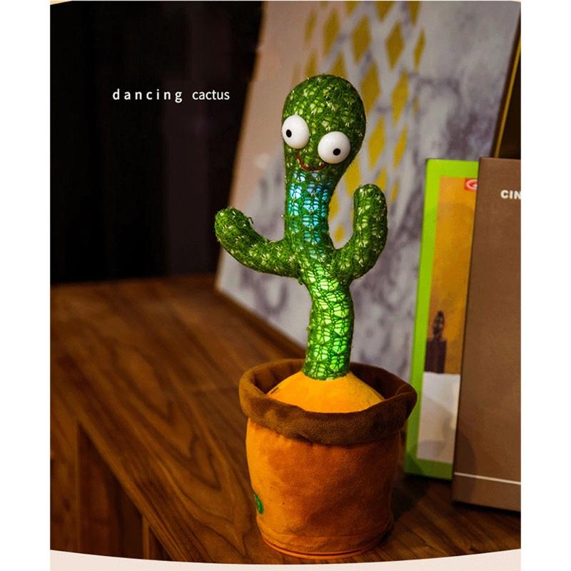 

Interior Decorations Electronic Dancing Singing Recording Move Rotate Cactus Plush Toy Gift Kids Ins Early Childhood Education ToysInterior