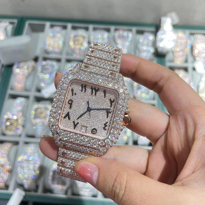 

luxury mens watches 4130 movement watches for men 3255 montre de luxe iced watch Mosang stone moissanite diamond watchs wristwatch Mechanical automatic 904L M48, The screwdriver