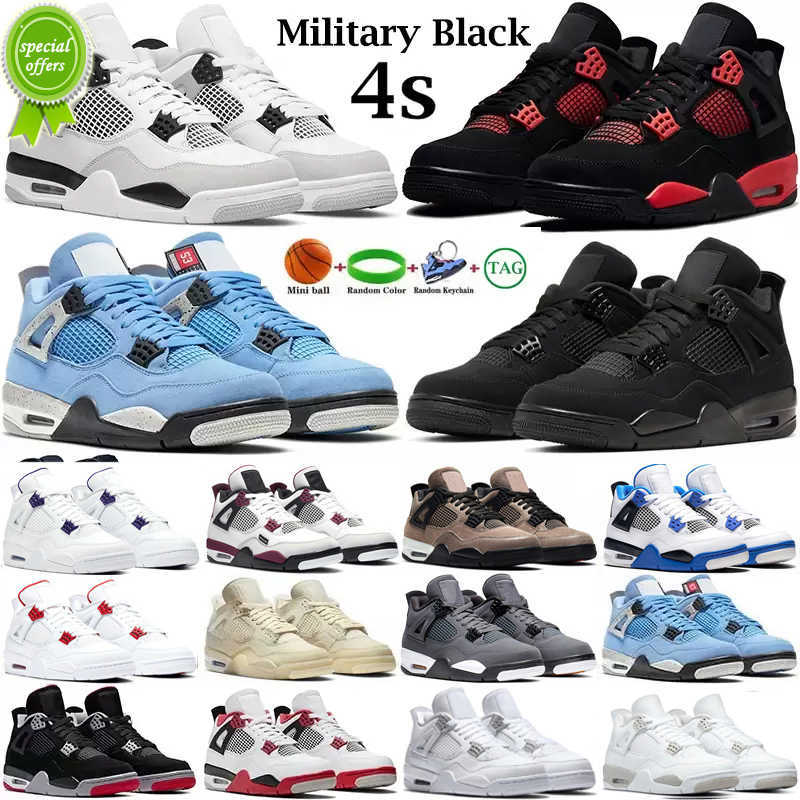 

4 Basketball Shoes for Men Women Jumpman Jordens 4s Retro Military Black Cat Sail Red Thunder White Oreo Cactus Jack D OG designer shoes, Sku_42 36-46