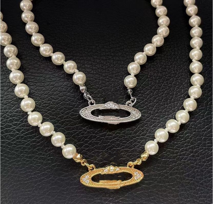 2022 European and American pearl full diamond necklace niche retro collarbone chain female high quality fast delivery