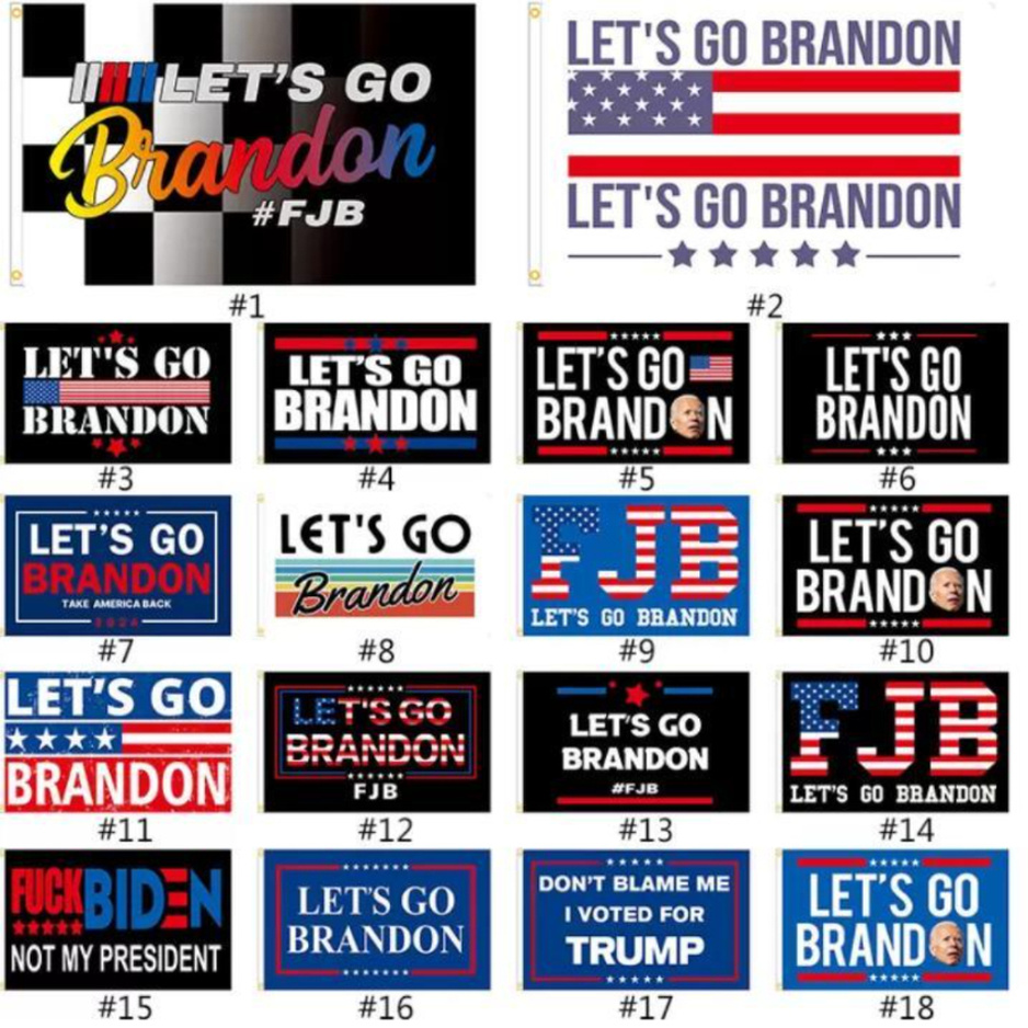 

150*90cm LETS GO BRANDON Flag Polyester Brandon Banner Outdoor Indoor Small Garden Flags Decoration with Brass Grommets sxmy3