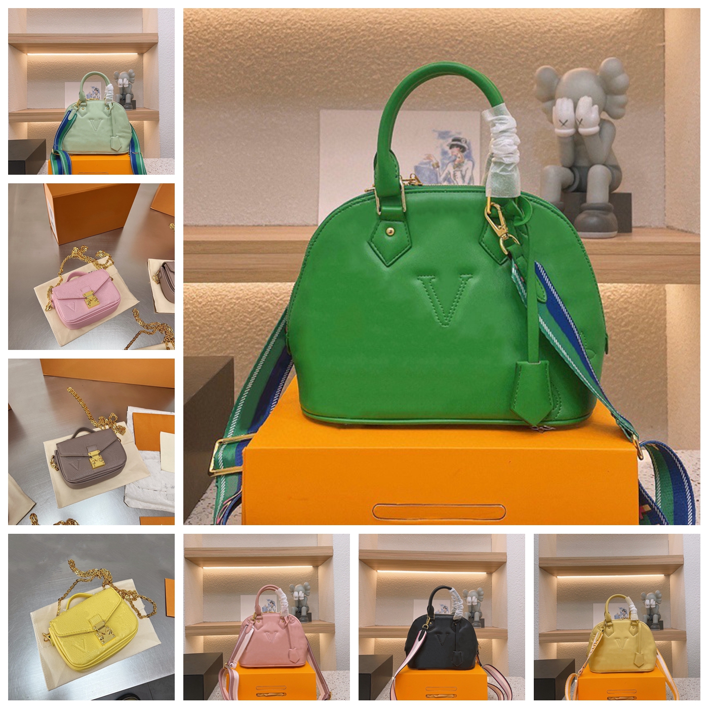 

5A Designer Bag Luxury Purse Brand Shoulder Bags Leather Handbag Woman Crossbody Messager Cosmetic Purses Wallet by shoebrand W112 03, #30 box