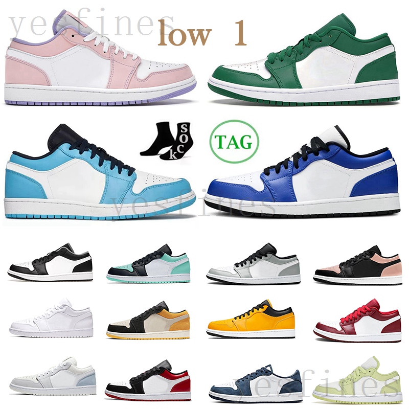 

Top Low Fashion Jumpman 1 Basketball Shoes 1s Wolf Grey Carbon Fiber All-Star Arctic Punch Black Toe Fragment Reverse Mocha UNC Grey Camo Mens Trainers Women Sneakers, #8