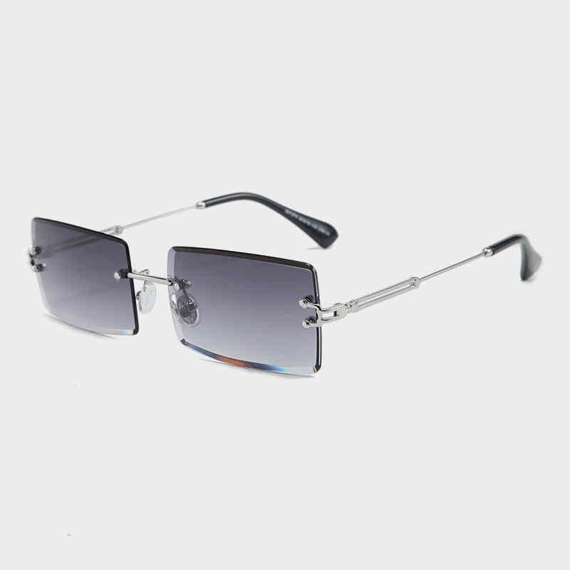 

2019 Vintage Square Sunglasses Women Rimless Sun Glasses for Men Outdoor Club Metal Frame Shades Oculos UV400 Goggles 8025DF