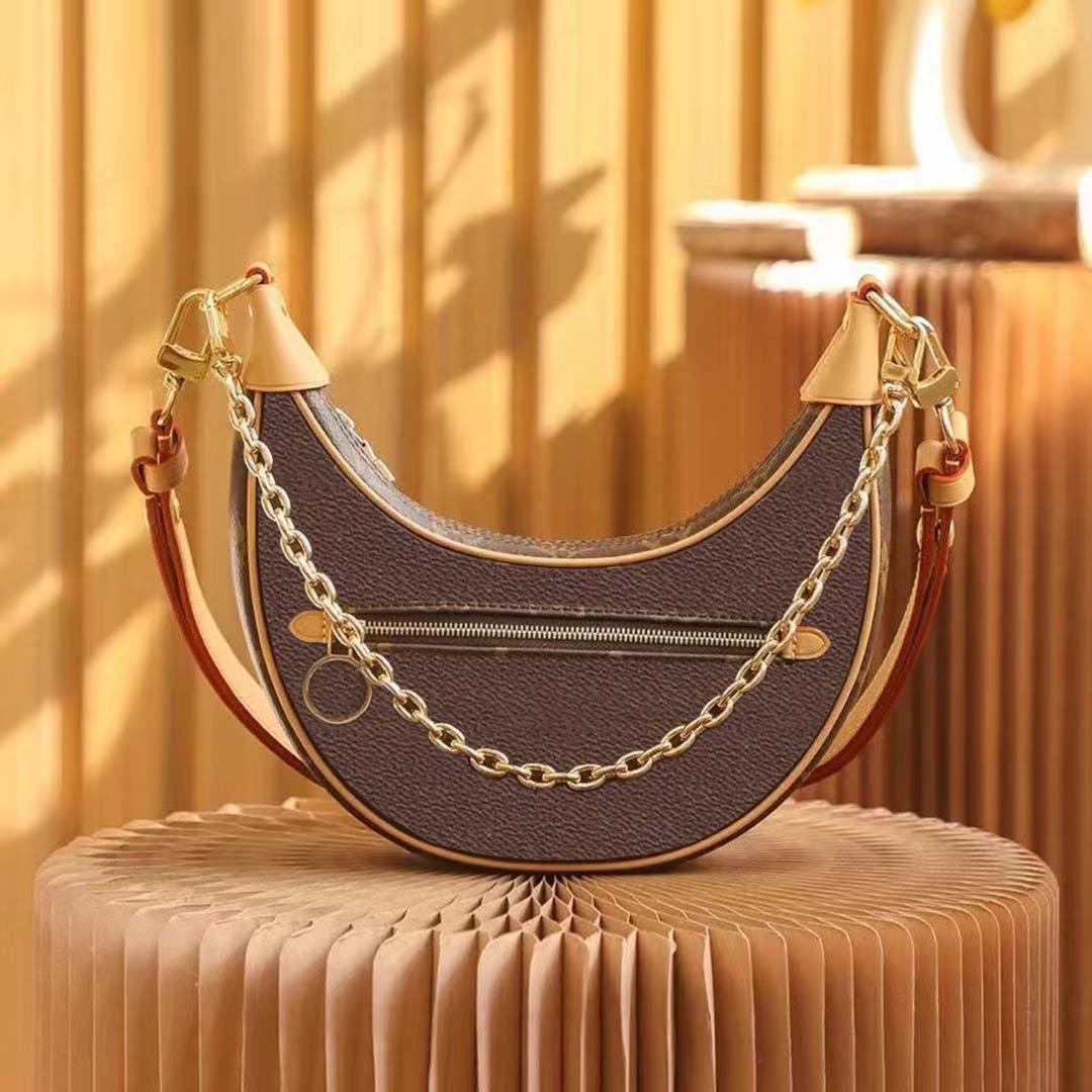

Designer vitage shoulder bag fashion marel vintage bag gold hardware chain ladies handbag pea bags new messenger bagss wallet, Brown