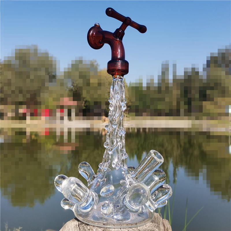 

Glass Water Bong Cute Bongs Splash With 10MM Female Joint Hookah Dab Rig Bubblers Downstem Pipe Ysglassbong