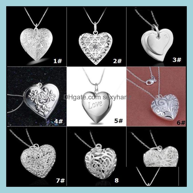 

Pendant Necklaces Pendants Jewelry Sier Heart Chain For Women Girl Party Gift Fashion Wholesale - Drop Delivery 2021 Uboic