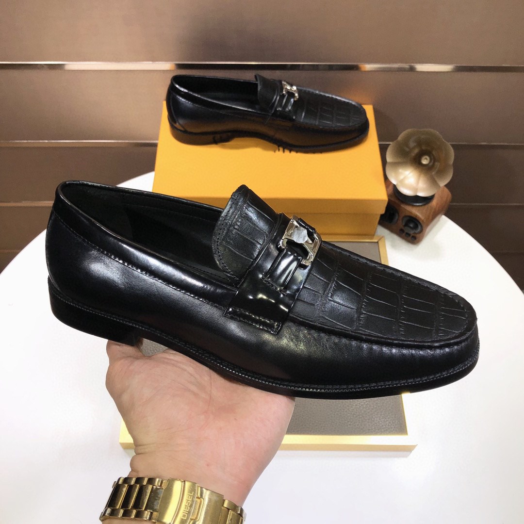 

2022 Luxury Leather Men's Shoe Black Genuine Leather Designer Dress Shoes Metal Toe Business Formal Leathe Shoes Men Erkek Ayakkab, #16