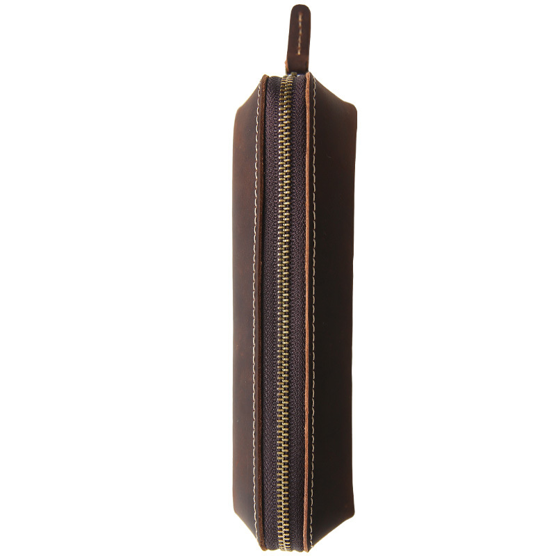 

Handmade Retro Leather Pen Bag Vintage First Layer Cowhine Pencil Bags Stationery for Men Adult 1222642