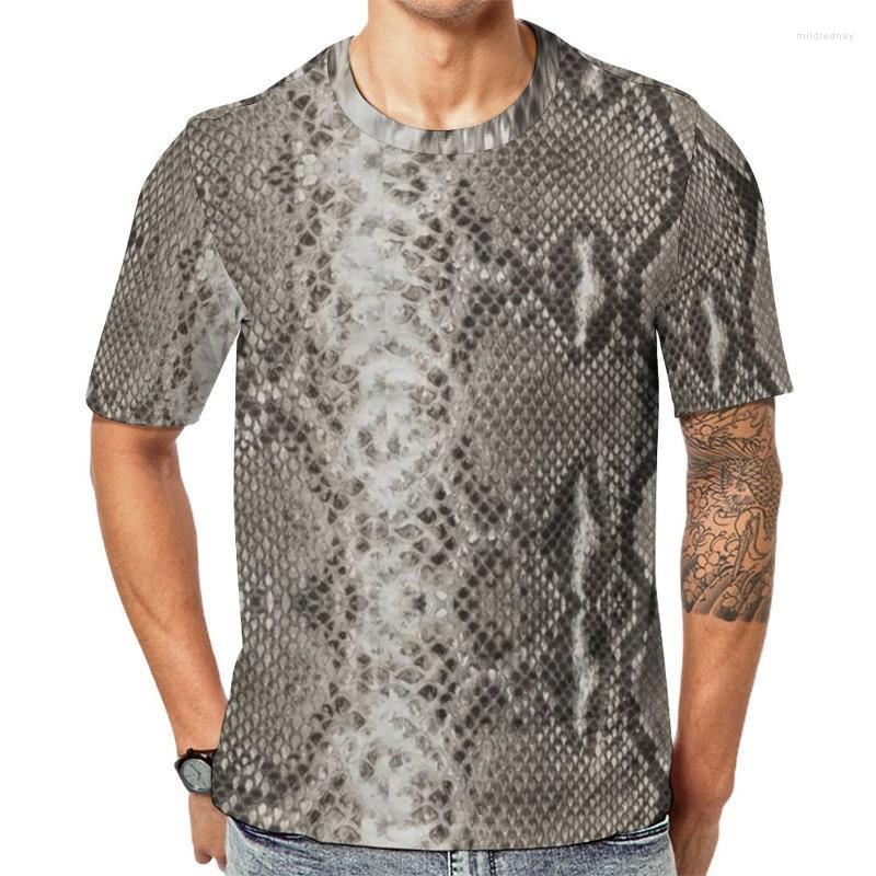 

Men' T-Shirts Snakeskin Python T Shirt Classic Animal Skin Print EMO O Neck Tee Summer Man Top Tees Plus Size 5XLMen' Mild22, Style-3