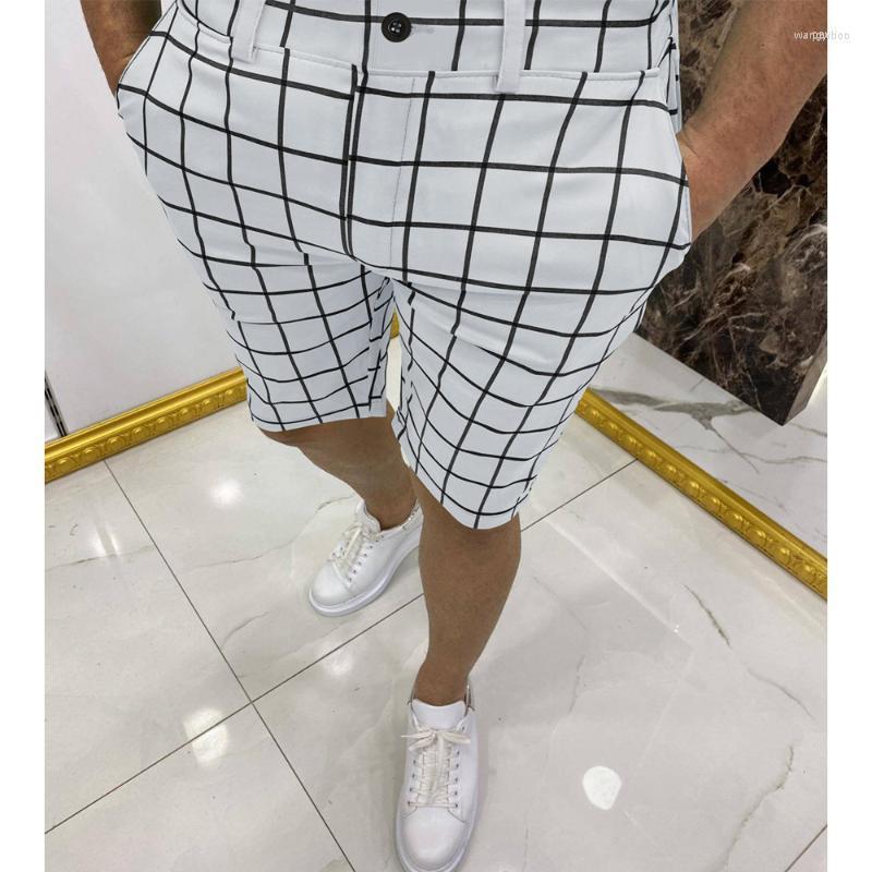 

Men' Shorts Mens Summer Fashion White Plaid Stripe Business Casual Straight Trend Cool Outdoor Sport Traveling Beach PantsMen, 9123 blue