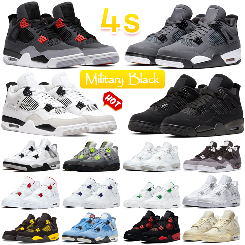 

basketball shoe 4s 4 black cats 4s cool grey Military Infrared Oreo Pure Money j4 men women sneakers trainers, #29 motosports away 40-47