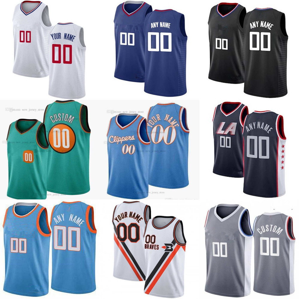

75th Custom Jersey Los Angeles''Clippers''Men Women Youth Kawhi 2''Leonard Serge 9 Ibaka Paul 13 George Reggie 1 Jackson Basketball Jerseys, Color