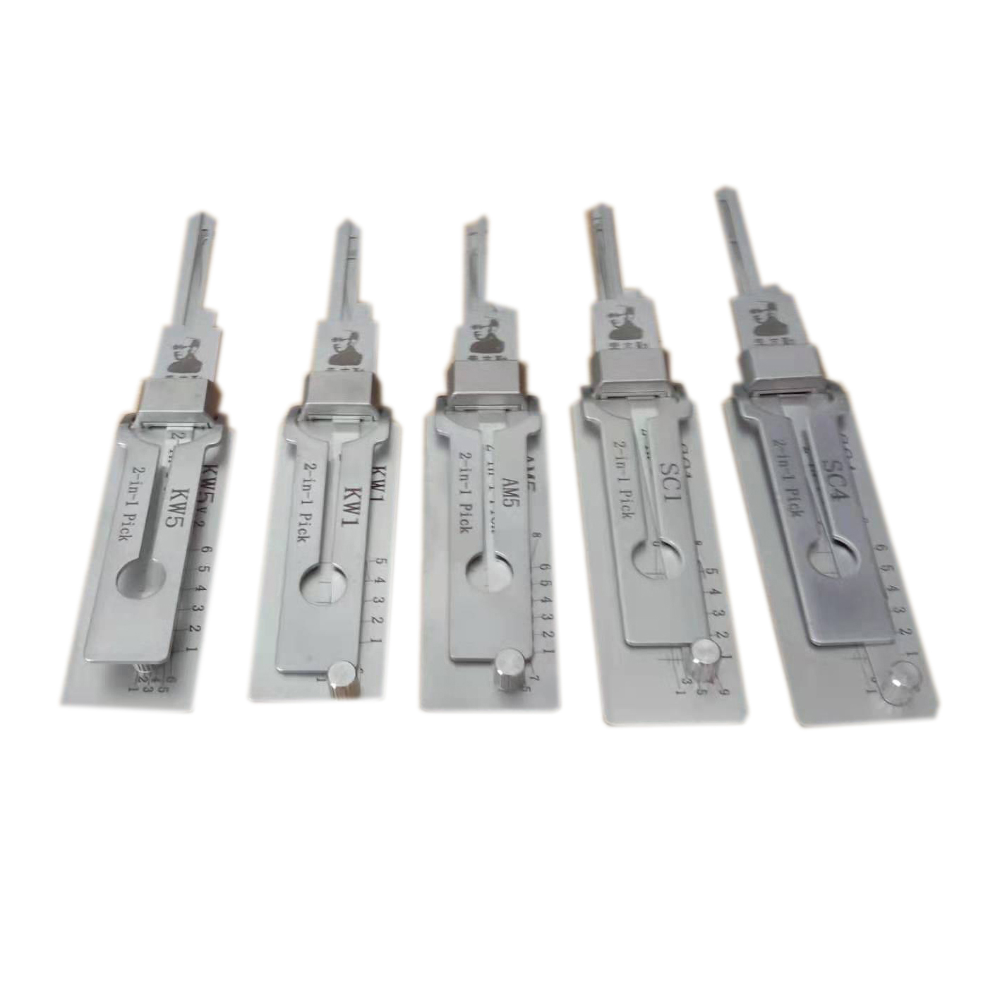 

New Locksmith Supplies 5-piece Lishi 2 in 1 SC1 SC4 KW1 KW5 AM5 Lock Pick and Decoder Tools for Home Door Locks