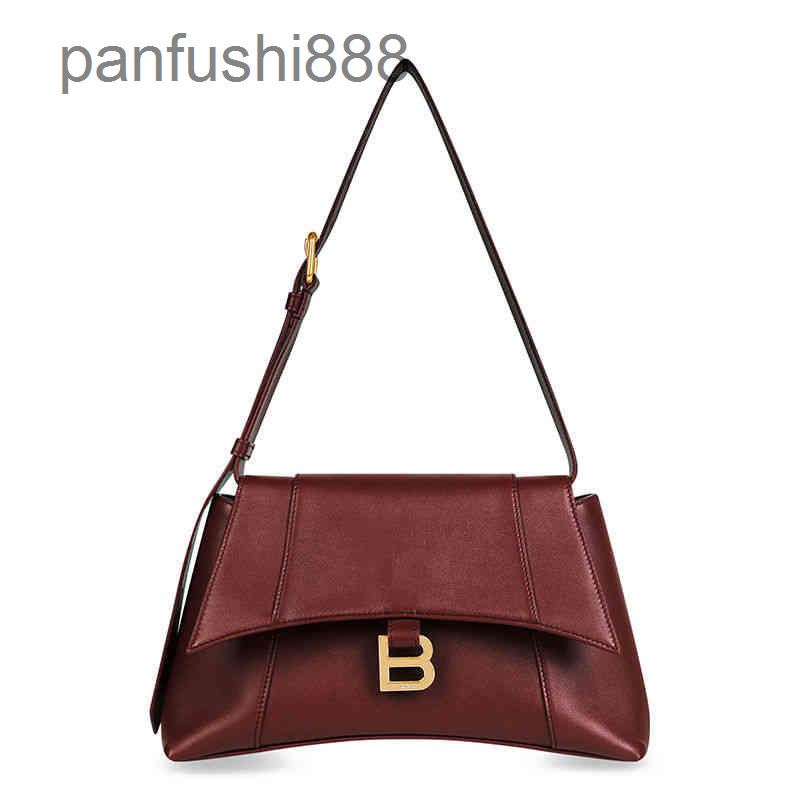 

Bags Downtown Series Small Glossy Smooth Calfskin Shoulder Bag, Red