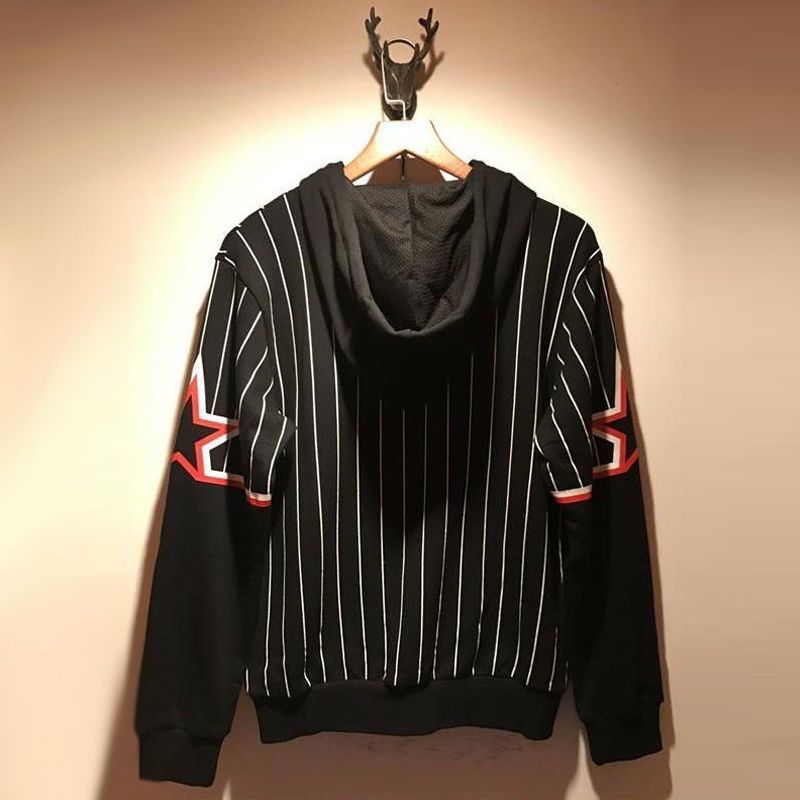 

Mens Jackets Designer hoodie Striped Jacket Loose Casual Sweatshirts men Fashion Hooded Sweater New Zip Cardigan Coats, Black