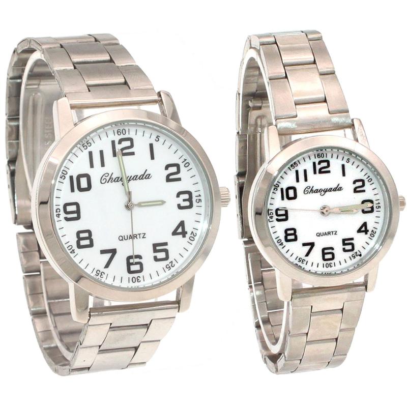 

Wristwatches Lover Watches Quartz Simple Classics Watch Women Men Couples Wristwatch Relojes Hombre 2022 Elastic Band, Steel small white