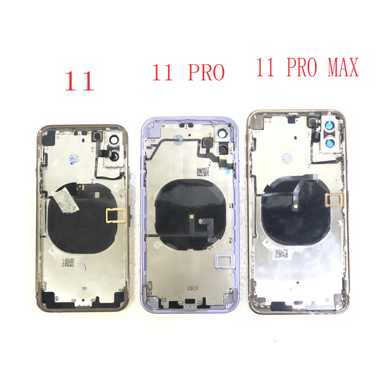 

For iPhone 8 8P X Xr Xs 11 Pro Max Back House Housing Replacement With Original Little Parts Installed and Logo Battery Covers Cell Phone Housings Integrated Glasses US