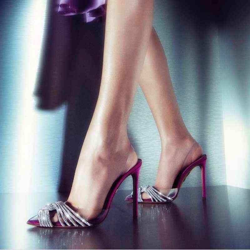 

Women Sandals Fashion 's Summer High Heels Ladies Party Wedding Shoes Female Sandal Crystal Luxury for 2022 Brands 220609, Rr2