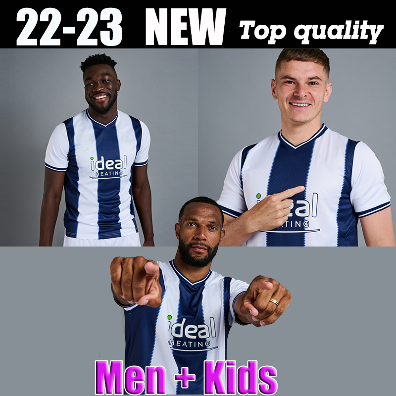 

22 23 WEST Bromwich Soccer Jerseys LIVERMORE DIANG BRUNT Albion football shirt 2023 2022 Home Away Robson-Kanu PHILLIPS Men Kids Kits sets uniforms, 22/23 home