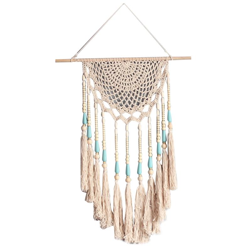 

Tapestries Macrame Wall Hanging Woven Tapestry Boho Chic Tassels Pendant Bohemian Art Bedroom Living Room Backdrop Decorations
