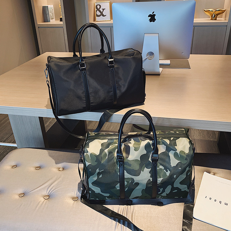 

Wholesale leather shoulder bags simple Oxford outdoor sports fitness backpack street trend camouflage travel bag waterproof wear-resistant fashion handbag, Green-91209