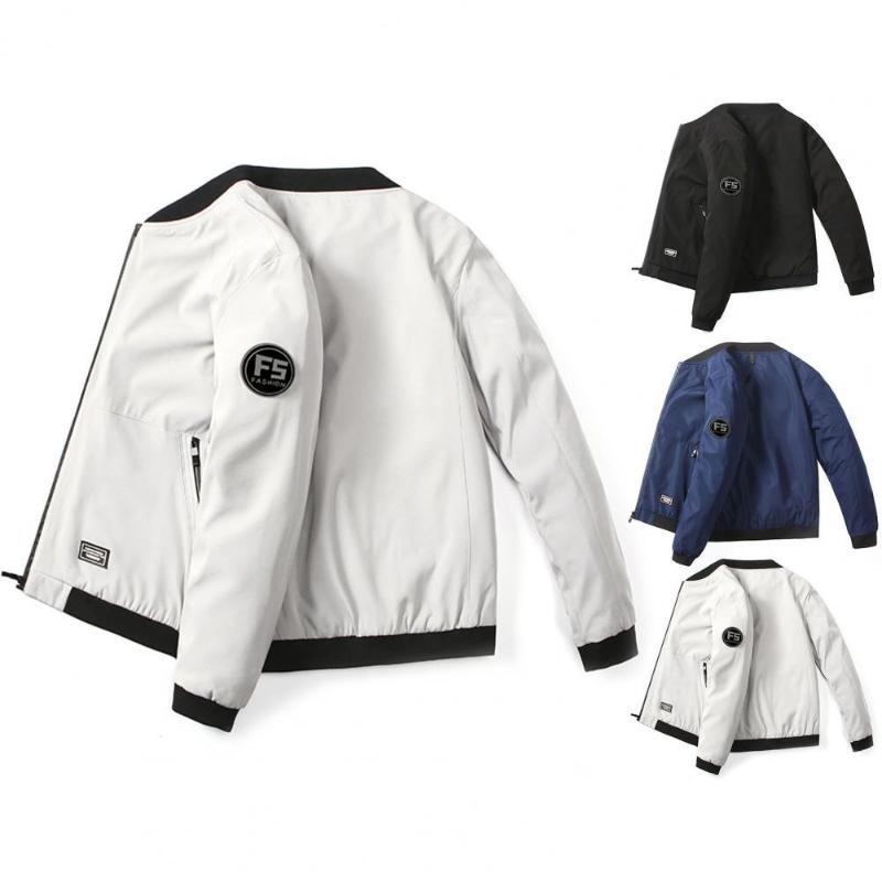 

Men's Jackets Terrific Casual Spring Jacket Elastic Hem Zipper, Black;brown