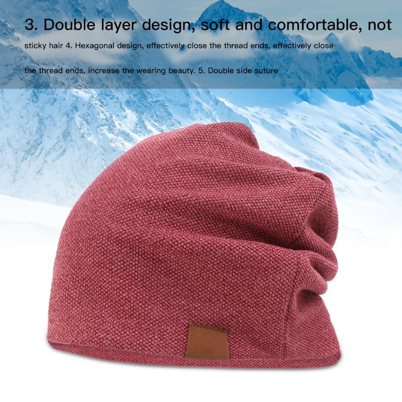 

Berets Women Men Knitted Beanie Solid Color Warm Breathable Soft Hat Unisex Elastic Hip-hop Cap, 03