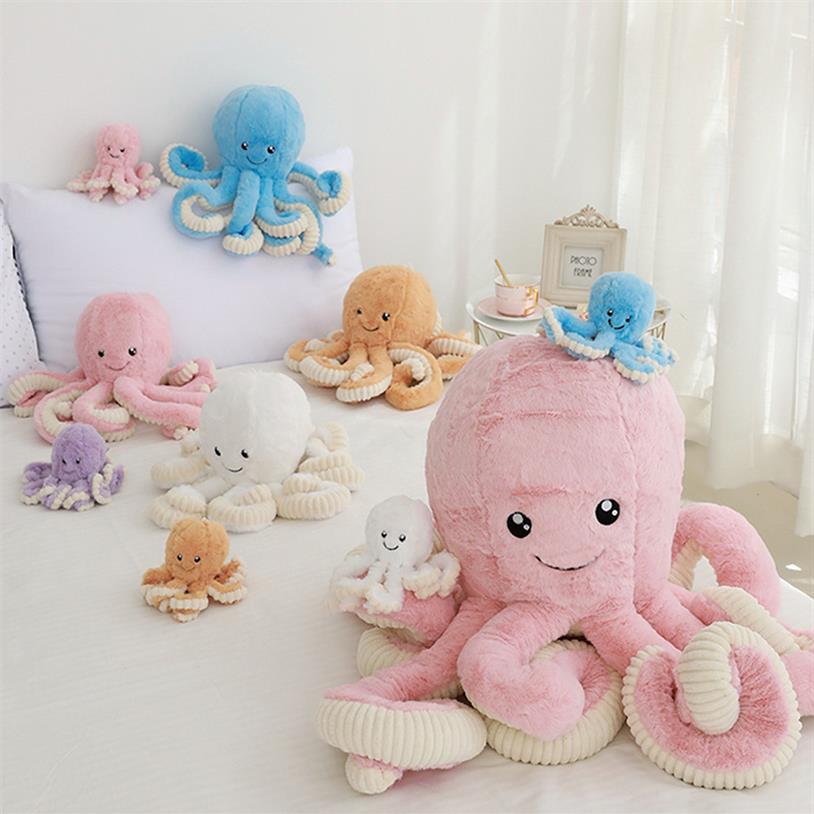 

Cute octopus plush toy realistic octopus doll cartoon sea creature plush toy girl room bed decoration toy aquarium gift278S, White octopus