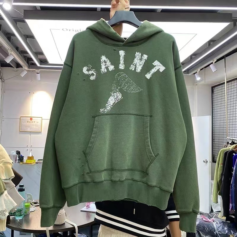 

Graffiti beatup ripped looseknit hoodie 220816, Apricot