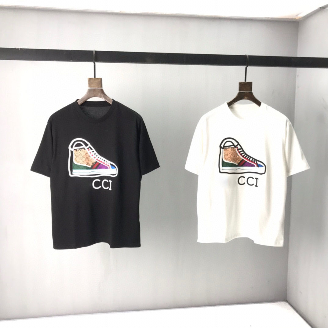 

22SS Designer Letter Printed T Shirts Tee Sweatshirt Fashion High Street Short Sleeves Summer Casual T-Shirt Breathable Men Women Crew Neck Tees Dresses for Wo 30-380, Black