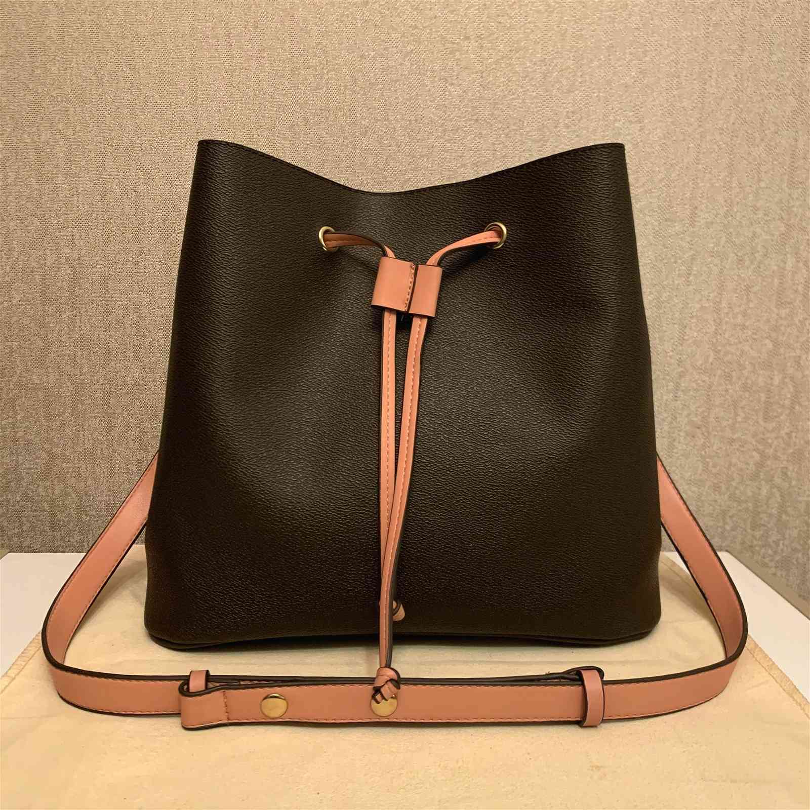

2023 Designer Famous handbags NEONOE shoulder bags Noe leather bucket bag women flower printing crossbody bag purse, Red