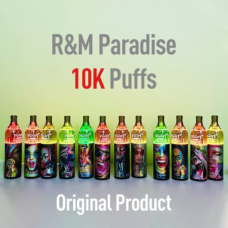 

Original Puff R&M PARADISE10K Puffs Disposable Vape Pen E Cigarette with Airflow Control Rechargeable 650mAh Battery Mesh Coil 17ml Cartridge Big Vapor Kit