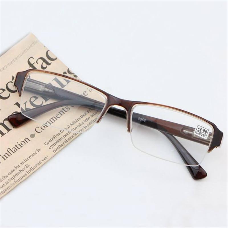 

Sunglasses Man Reading Glasses Black Half Frame Woman Old Mirror Spectacle Diopter 100 125 150 175 200 225 To 400 R052Sunglasses
